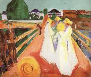 Edvard Munch Gentlewoman on the Bridge oil painting picture wholesale